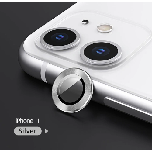 Kup USAMS Kamera Lencse Üveg Apple iPhone 11 fém gyűrű ezüst/silver BH572JTT02 - USA065SLV - {ean13} - Sklep Home Screen