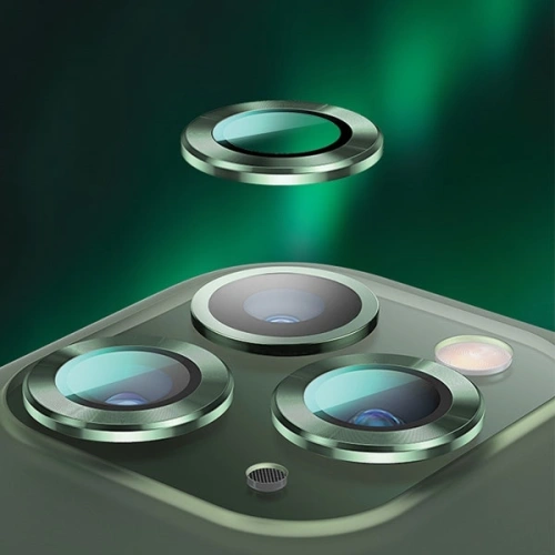 Kup USAMS Kameraobjektivglasabdeckung Apple iPhone 11 Metallring grün/green BH572JTT05 - USA066GRN - {ean13} - Sklep Home Screen