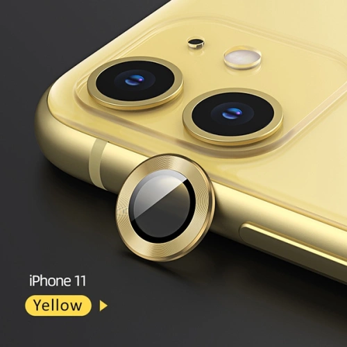 Kup USAMS Kamera Lencse Üveg Apple iPhone 11 fém gyűrű sárga/yellow BH572JTT06 - USA067YEL - {ean13} - Sklep Home Screen