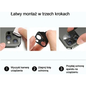 Kup Nakładka USAMS Camera Lens Glass Apple iPhone 12 mini metal czarny/black BH706JTT01 - USA071BLK - {ean13} - Sklep Home Screen
