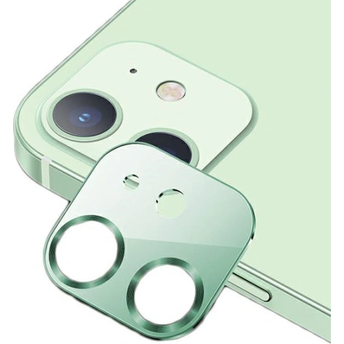 Kup USAMS Kameraobjektiv Glasabdeckung Apple iPhone 12 mini Metall grün/green BH706JTT04 - USA074GRN - {ean13} - Sklep Home Screen