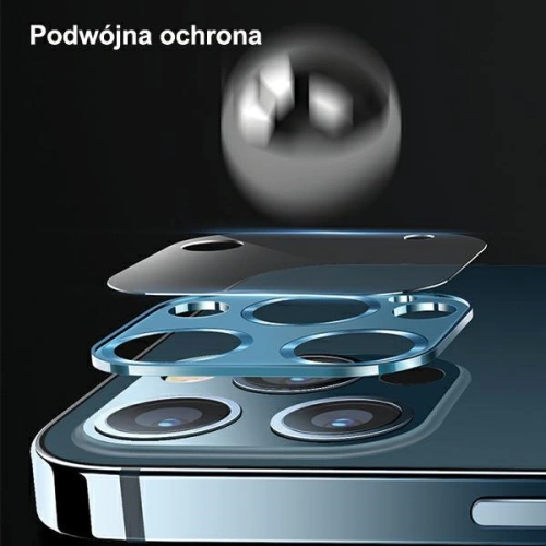 Kup Nakładka USAMS Camera Lens Glass Apple iPhone 12 Pro Max metal niebieski/blue BH707JTT04 - USA076BLU - {ean13} - Sklep Home Screen