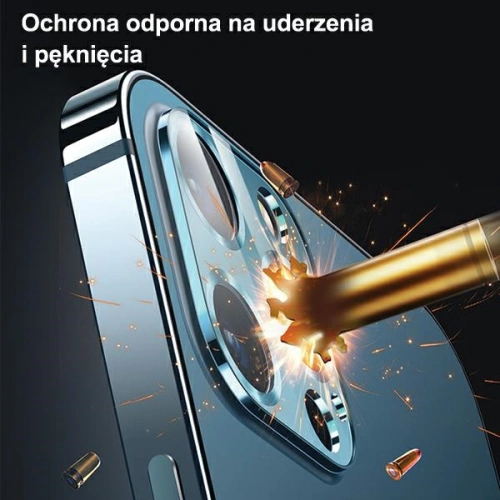 Kup Nakładka USAMS Camera Lens Glass Apple iPhone 12 Pro Max metal niebieski/blue BH707JTT04 - USA076BLU - {ean13} - Sklep Home Screen