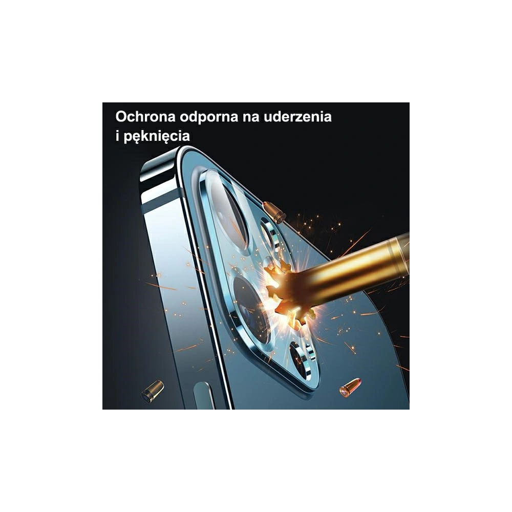 Nakładka USAMS Camera Lens Glass Apple iPhone 12 Pro Max metal niebieski/blue BH707JTT04