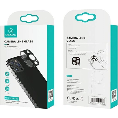 Kup Nakładka USAMS Camera Lens Glass Apple iPhone 12 Pro Max metal niebieski/blue BH707JTT04 - USA076BLU - {ean13} - Sklep Home Screen
