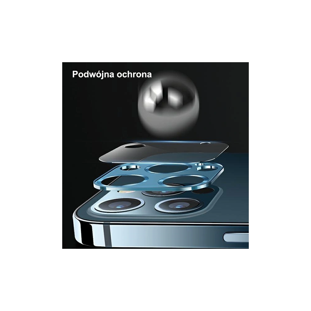 Nakładka USAMS Camera Lens Glass Apple iPhone 12 metal zielony/green BH703JTT04