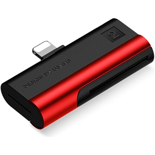 Kup Čtečka karet SD/microSD USAMS s lightning konektorem červená/red SJ430DKQ02 - USA088RED - {ean13} - Sklep Home Screen