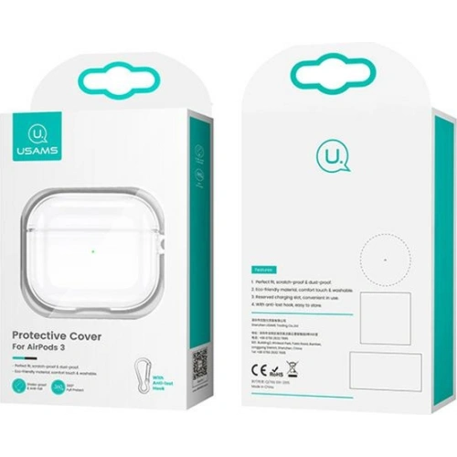 Kup Etui USAMS Apple AirPods 3 przezroczysty czarny/tranparent black BH740AP02 - USA115BLK - {ean13} - Sklep Home Screen