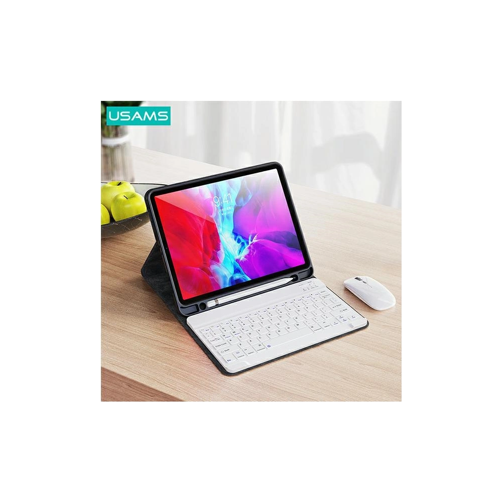 Etui USAMS Winro z klawiaturą Apple iPad Air 10.9 2020 (4. generacji) czarne etui-czarna klawiatura/black IP109YRU01
