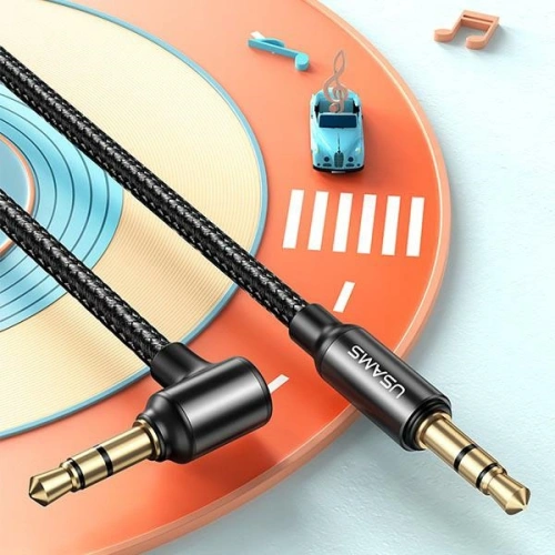 Kup Cablul audio împletit USAMS jack 3.5mm - 3,5mm 1,2m negru/black SJ557YP01 - USA202BLK - {ean13} - Sklep Home Screen