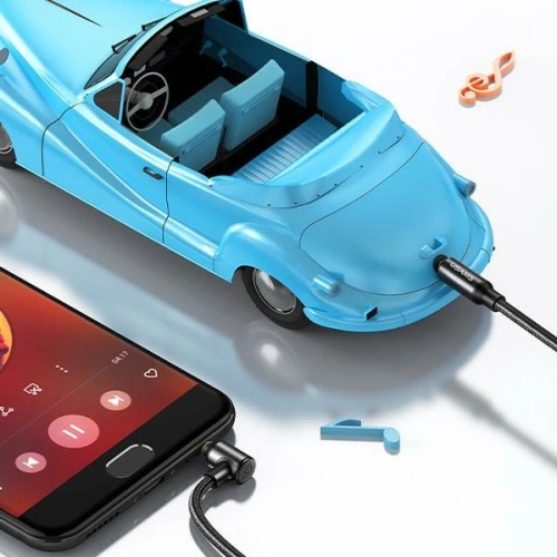 Kup Kabel audio pleciony USAMS jack 3.5mm - 3,5mm 1,2m czarny/black SJ557YP01 - USA202BLK - {ean13} - Sklep Home Screen