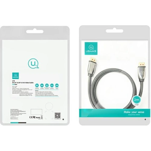 Kup Kabel USAMS U75 DisplayPort - DisplayPort 1.4 HD 2.0m czarny/black 8K HD SJ532DP01 - USA203BLK - {ean13} - Sklep Home Screen