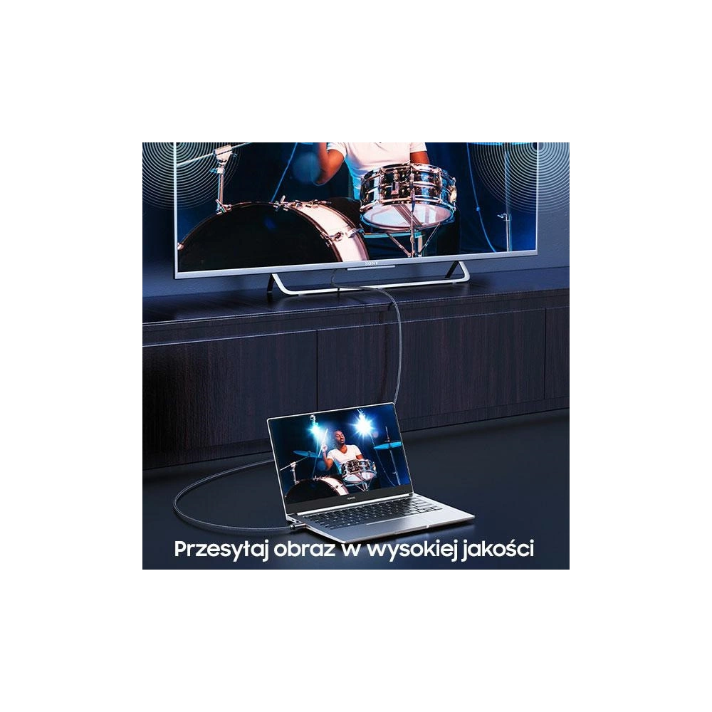 Kabel USAMS U74 DisplayPort - HDMI 2.0m czarny/black 4K HD SJ530HD01