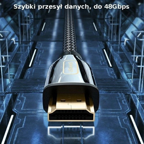 Kup Kabel USAMS U67 HDMI - HDMI 2.1 3m 8K czarny/black Ultra HD SJ498HD01 - USA211BLK - {ean13} - Sklep Home Screen