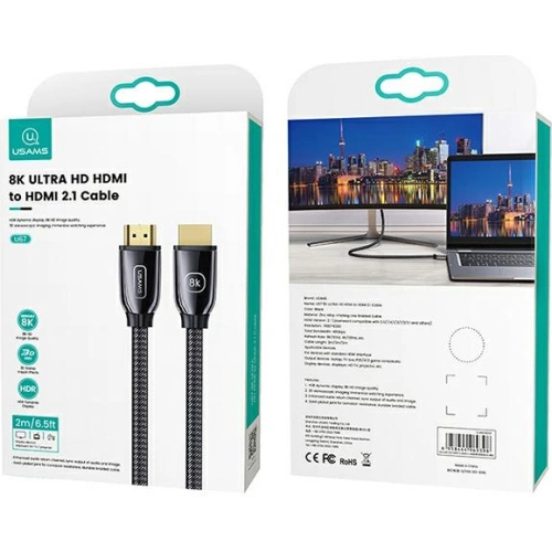Kup Kabel USAMS U67 HDMI - HDMI 2.1 3m 8K černý/black Ultra HD SJ498HD01 - USA211BLK - {ean13} - Sklep Home Screen