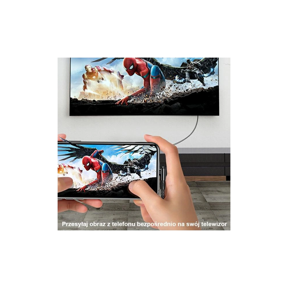 Kabel USAMS U53 HDMI - Lightning 2m czarny/black SJ442HD01