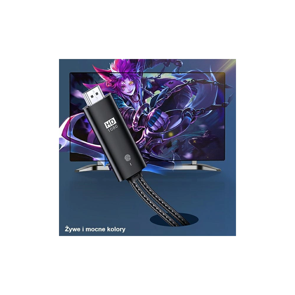 Kabel USAMS U53 HDMI - Lightning 2m czarny/black SJ442HD01