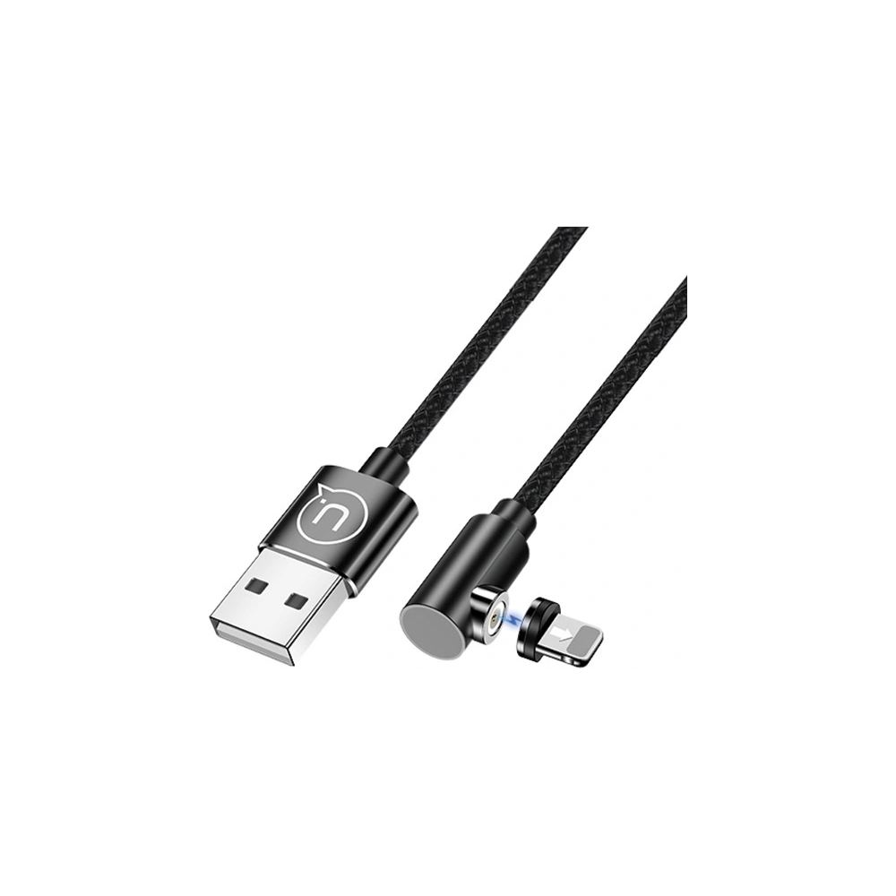 Kabel kątowy magnetyczny USAMS U54 1m lightning czarny/black SJ444USB01