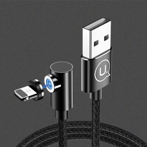 Kup Cablul unghiular magnetic USAMS U54 1m lightning negru/black SJ444USB01 - USA216BLK - {ean13} - Sklep Home Screen