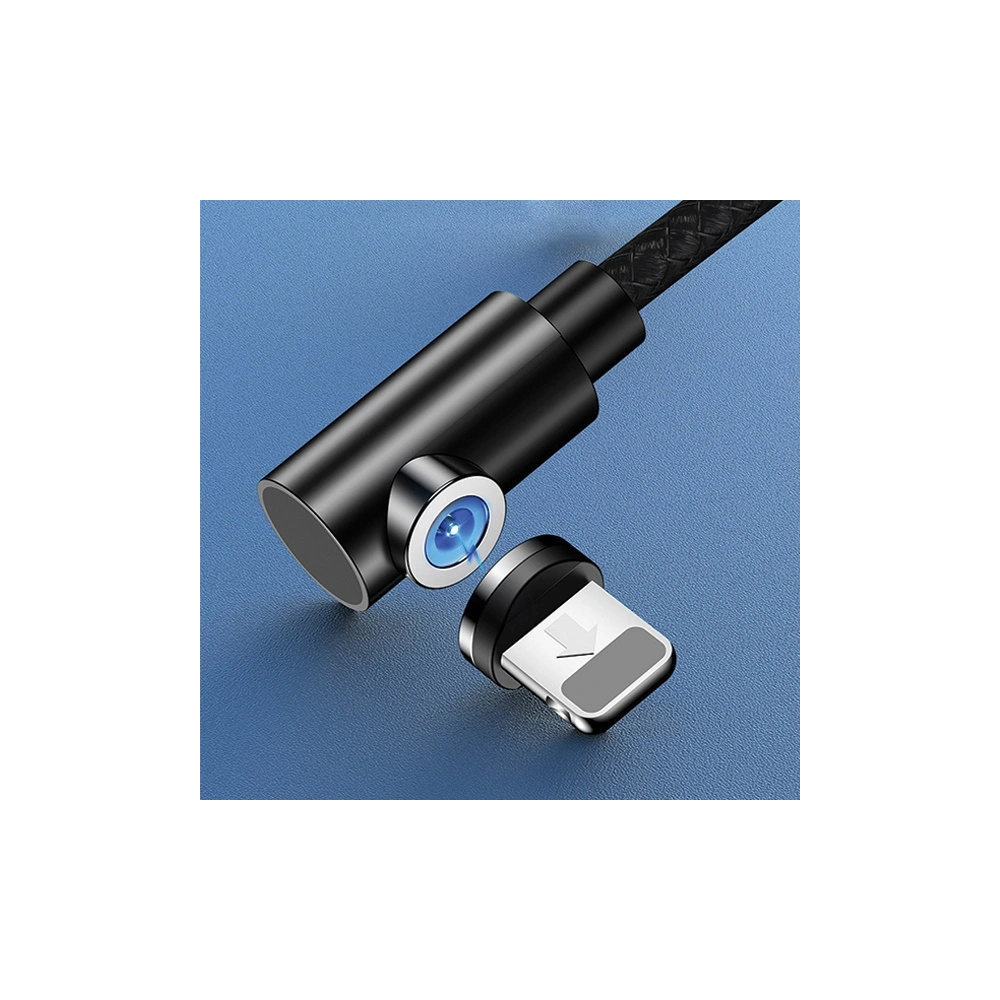 Kabel kątowy magnetyczny USAMS U54 1m lightning czarny/black SJ444USB01