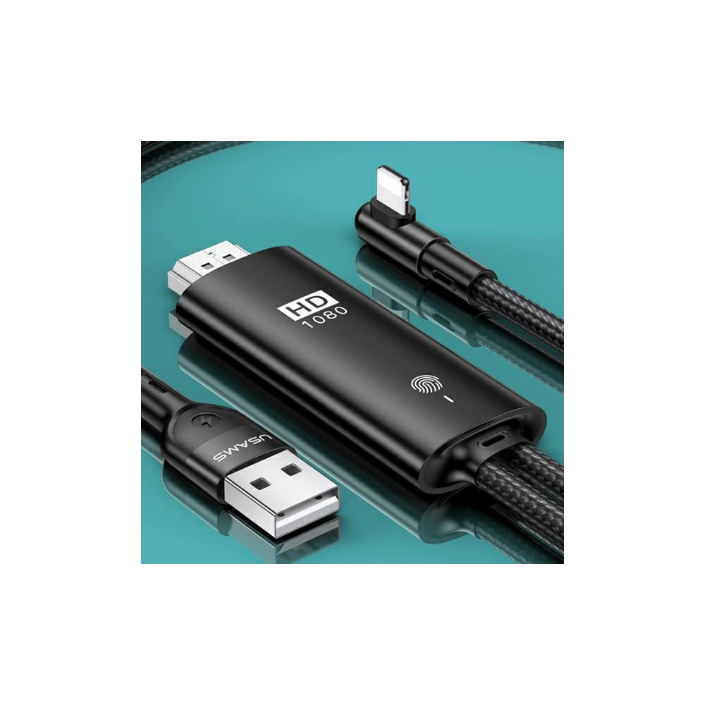 Kabel USAMS U53 HDMI - Lightning 2m czarny/black SJ442HD01