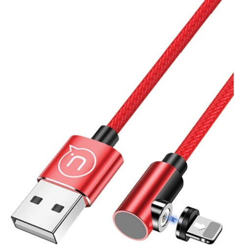 Kup Cablu unghiular magnetic USAMS U54 1m lightning roșu/red SJ444USB02 - USA217RED - {ean13} - Sklep Home Screen