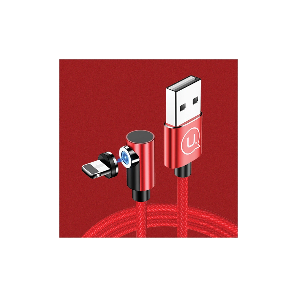Kabel kątowy magnetyczny USAMS U54 1m lightning czerwony/red SJ444USB02