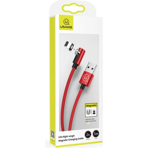 Kup Cablu unghiular magnetic USAMS U54 1m lightning roșu/red SJ444USB02 - USA217RED - {ean13} - Sklep Home Screen