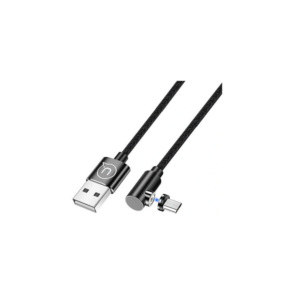 Kabel kątowy magnetyczny USAMS U54 1m microUSB czarny/black SJ446USB01