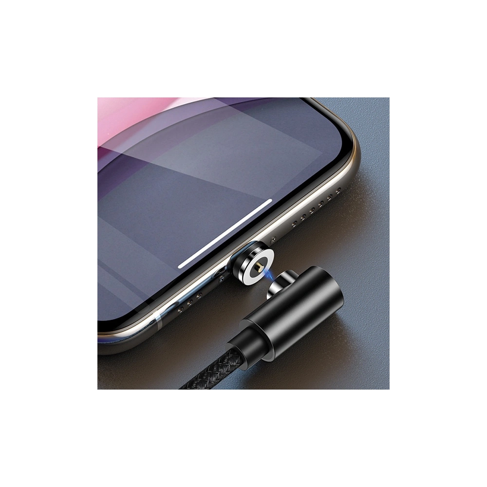 Kabel kątowy magnetyczny USAMS U54 1m microUSB czarny/black SJ446USB01