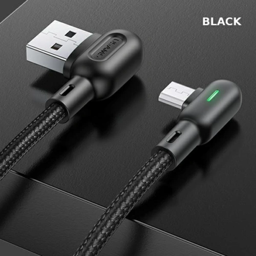 Kup Cablu unghiular USAMS U57 MicroUSB 1,2m 2A negru/black SJ458USB01 - USA222BLK - {ean13} - Sklep Home Screen