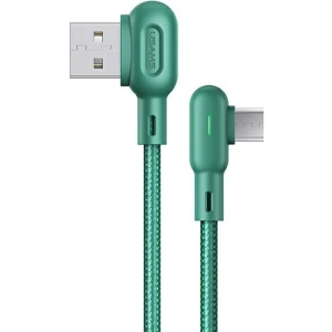 Kabel úhlový USAMS U57 MicroUSB 1,2m 2A zelený/green SJ458USB02