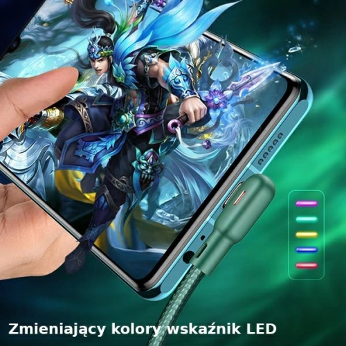 Kup Kabel kątowy USAMS U57 MicroUSB 1,2m 2A zielony/green SJ458USB02 - USA223GRN - {ean13} - Sklep Home Screen