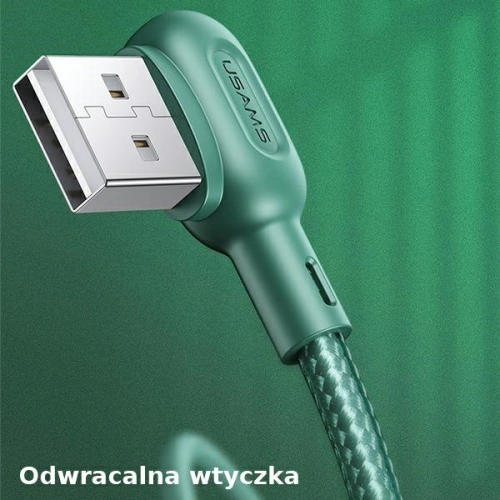 Buy USAMS Angle Cable U57 MicroUSB 1,2m 2A green SJ458USB02 (US-SJ458) - USA223GRN - {ean13} - Home Screen Store Europe