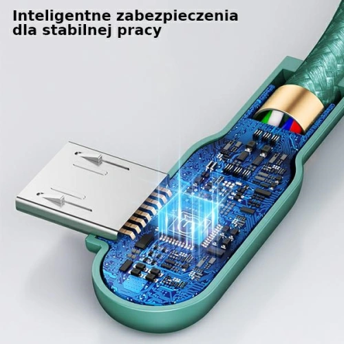 Buy USAMS Angle Cable U57 MicroUSB 1,2m 2A green SJ458USB02 (US-SJ458) - USA223GRN - {ean13} - Home Screen Store Europe