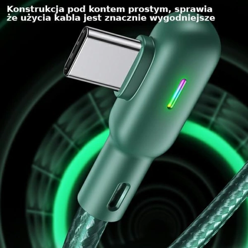 Buy USAMS Angle Cable U57 USB-C 1,2m 2A green SJ457USB02 (US-SJ457) - USA224GRN - {ean13} - Home Screen Store Europe