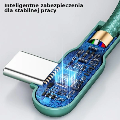 Buy USAMS Angle Cable U57 USB-C 1,2m 2A green SJ457USB02 (US-SJ457) - USA224GRN - {ean13} - Home Screen Store Europe