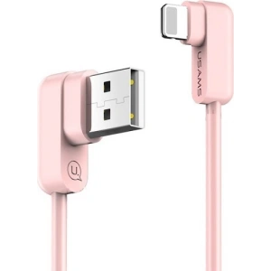 Kabel kątowy USAMS U-flow Lightning 1,2m 2A różowy/pink IPUSBCY03