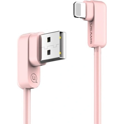 Cablu unghiular USAMS U-flow Lightning 1,2m 2A roz/pink IPUSBCY03