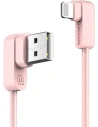 USAMS U-flow Lightning 1,2m 2A sarokkábel rózsaszín/IPUSBCY03