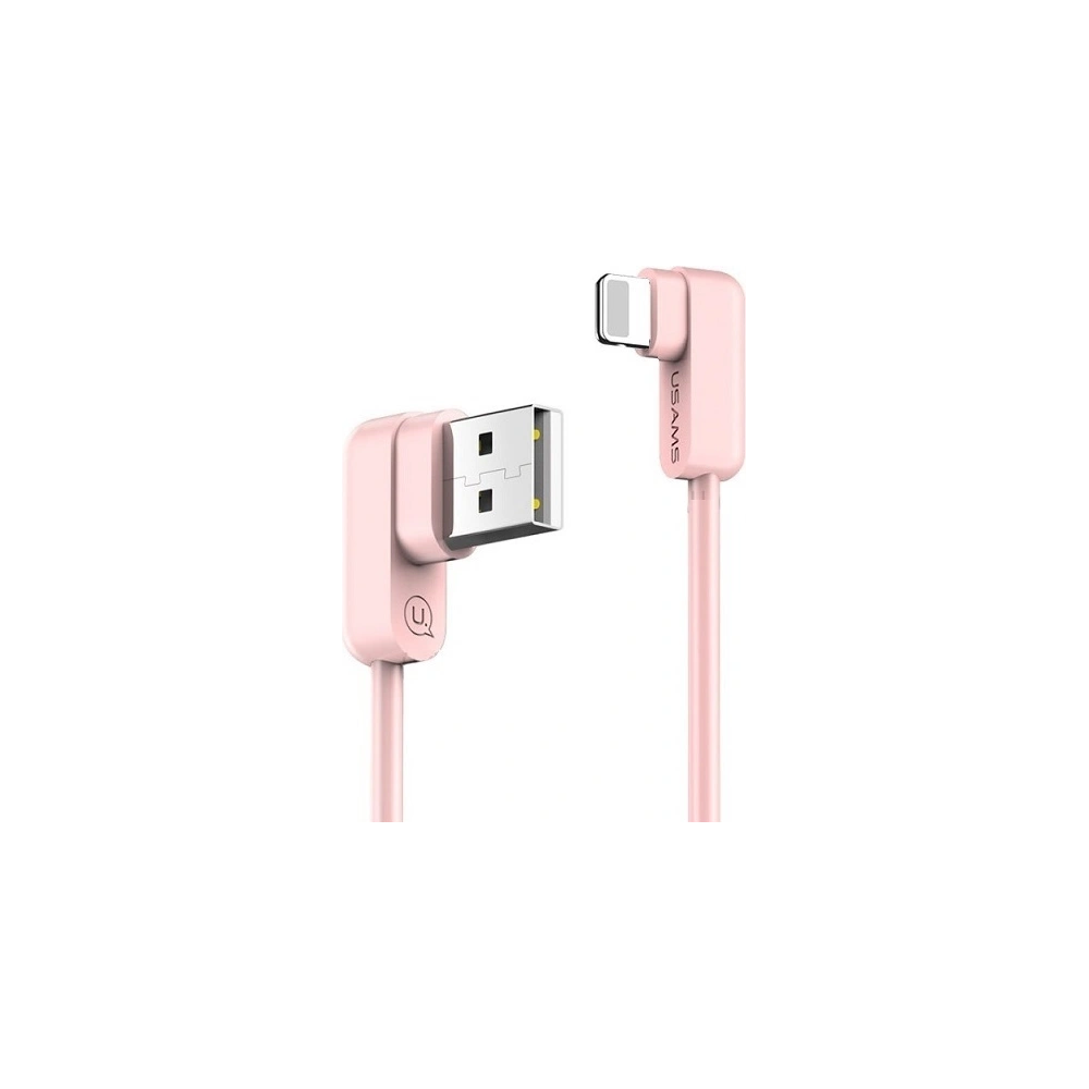 Kabel kątowy USAMS U-flow Lightning 1,2m 2A różowy/pink IPUSBCY03