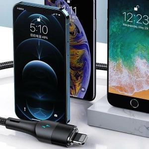 Buy USAMS Magnetic Nylon Cable U66 USB-C - USB-C/Lightning 60W PD Fast Charge 1.2m black SJ495USB01 (US-SJ495) - USA227BLK - {ean13} - Home Screen Store Europe