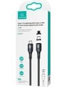 Kup Kabel magnetic USAMS U66 USB-C la USB-C/lightning 60W PD Fast Charge 1.2m împletit negru/black SJ495USB01 - USA227BLK - {ean13} - Sklep Home Screen