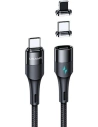 Kup Kabel magnetyczny USAMS U66 USB-C na USB-C/ lightning 60W PD Fast Charge 2.0m pleciony czarny/black SJ507USBXX01 - USA228BLK - {ean13} - Sklep Home Screen