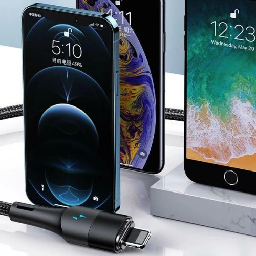 Kup Kabel magnetický USAMS U66 USB-C na USB-C/ lightning 60W PD Fast Charge 2.0m pletený černý/black SJ507USBXX01 - USA228BLK - {ean13} - Sklep Home Screen