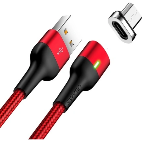 Kup USAMS U28 mikroUSB 3A Gyors Töltő 1m piros fonott kábel SJ328USB02 - USA232RED - {ean13} - Sklep Home Screen