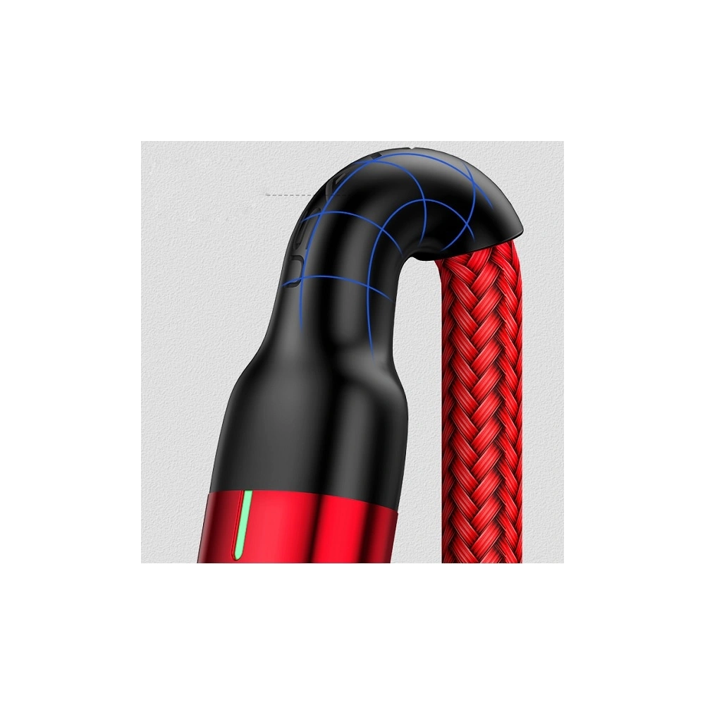 Kabel magnetyczny USAMS U28 microUSB 3A Fast Charge 1m pleciony czerwony/red SJ328USB02