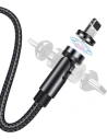 Cablu magnetic USAMS U59 lightning 2.1A Încărcare rapidă 1m împletit negru/reglabil SJ472USB01 unghi