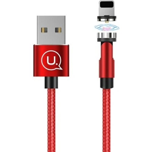 Kup Cablu magnetic USAMS U59 lightning 2.1A Încărcare rapidă 1m împletit roșu/red SJ472USB02 unghi reglabil - USA238RED - {ean13} - Sklep Home Screen