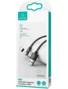 Magnetický kabel USAMS U59 microUSB 2.1A rychlé nabíjení 1m pletený černý SJ474USB01 nastavitelný úhel